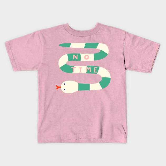 Snake no time Kids T-Shirt by Briar Folk